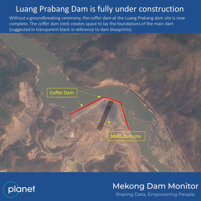 Luang Prabang Dam is fully under construction